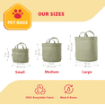 thumbnail image 7 of Coolaroo Dog Storage Toy Bin with Handles, 2 Pack Assorted Small & Medium Sizes, Green, 7 of 7