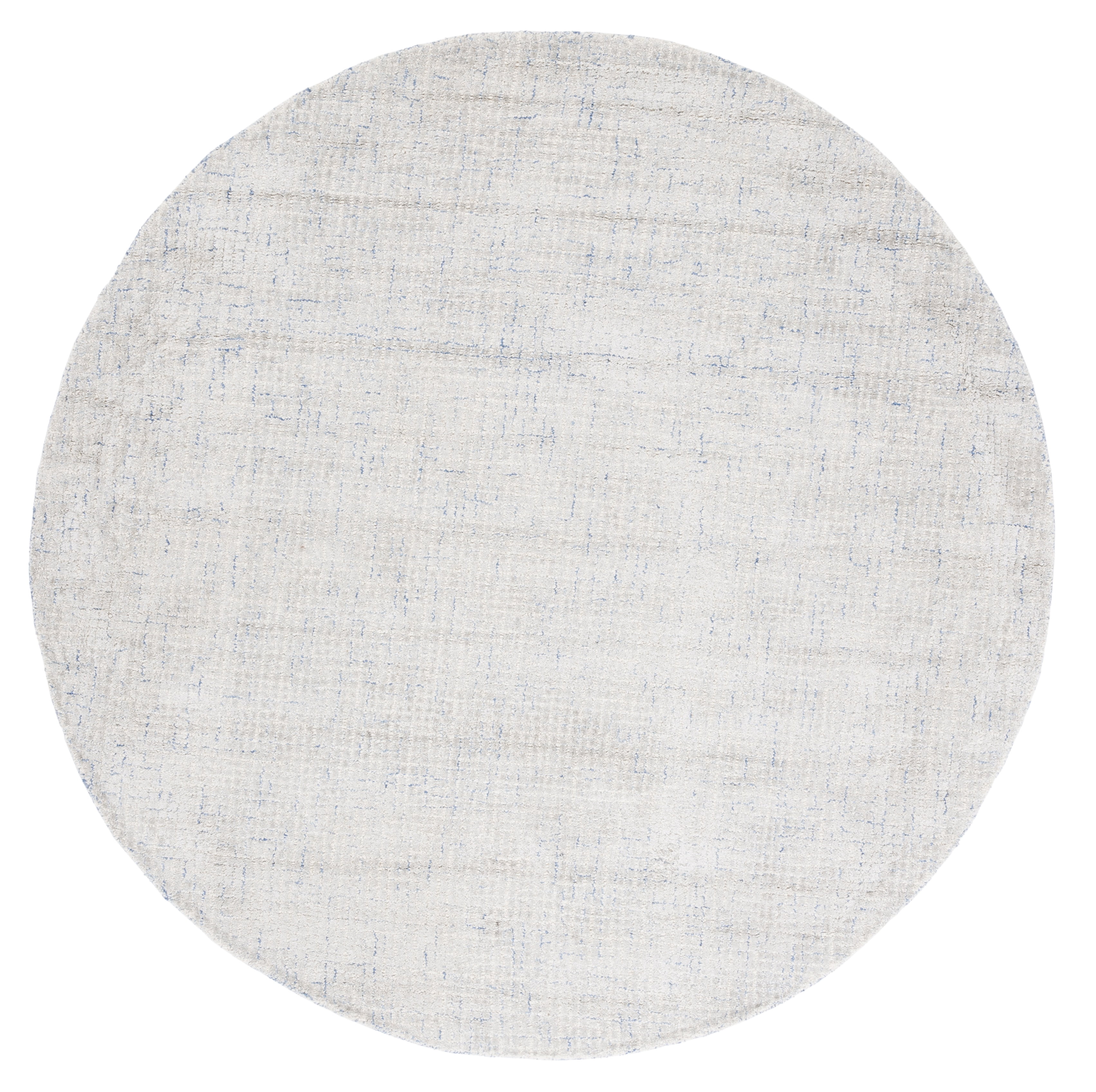 SAFAVIEH Abstract Keith Geometric Area Rug, Silver/Blue, 6' x 6' Round