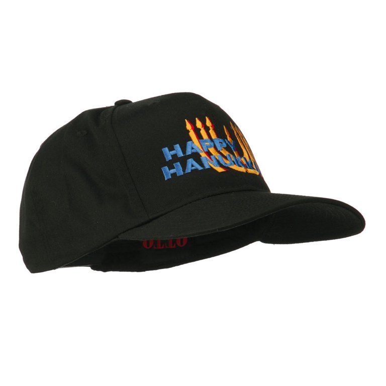 Happy Hanukkah Candles Embroidered Baseball Cap photo 5