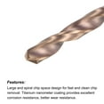 thumbnail image 3 of Uxcell 3.2mm Dia 100mm Long Length Titanium Coated K35 Tungsten Carbide Twist Drill Bits, 3 of 6