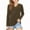 Brown2, variant on ameIAEA Girls Long Sleeve T Shirts Kids Boys Casual V Neck Tops Solid Color Basic Tees 4-14 Years