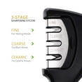 thumbnail image 4 of Stanz (TM) 3 Stage Knife Sharpener, Professional Knife Sharpening System for Kitchen Knives, Both Steel & Ceramic Knives & Blades in All Sizes, 4 of 7