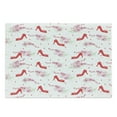 thumbnail image 1 of Modern Cutting Board, Shoes Heels Pattern with Orchid Flowers Petals and Hearts Design Image, Decorative Tempered Glass Cutting and Serving Board, Large Size, Red White, by Ambesonne, 1 of 1