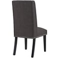 thumbnail image 5 of Hawthorne Collections 20.5" Modern Fabric Dining Chair in Brown (Set of 4), 5 of 5