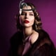 thumbnail image 5 of Diadema de los años 20, accesorios para disfraz de Gatsby para mujer, diadema de plumas estilo flapper de los años 20, color blanco, 5 of 7