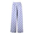 thumbnail image 4 of Endives Women's Wide Leg Pants Heart Print Casual Loose Baggy Pants With Pockets Lounge Pants, 4 of 6