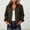 Brown, variant on Women's Chore Jacket Corduroy Collar Button Up Long Sleeve Patch Pockets Fall Winter Wear