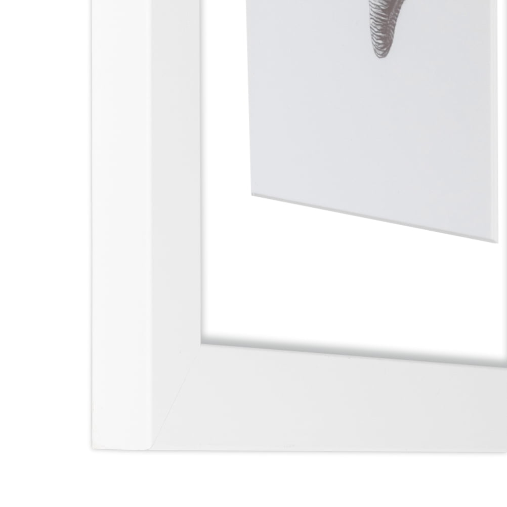 ArtToFrames 22x28 Matted Picture Frame with 18x24 Single Mat Photo Opening Framed in 1.25 Satin White Frame and 2 Crisp Mat (FWM-3966-22x28)