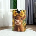 thumbnail image 2 of Laundry Basket Collapsible Laundry Basket Hamper with Handles for Dorm Clothes Toy Storage Cute Highland Cow, 2 of 7