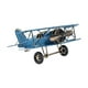 thumbnail image 4 of Aviones Del Modelo de Avión Adornos Fotográficos de La Artesanía de Artesanía Escultura Biplano de Hierro Modelo de Aeronave Vintage para Escritorio H Azul, 4 of 8