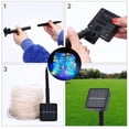 thumbnail image 4 of Guirnalda de luces solares para exterior, 10 m, 100 LED, 8 modos, cable de cobre, cuerda de PVC impermeable para jardines, árboles de Navidad y decoración de interiores (multicolor), 4 of 5