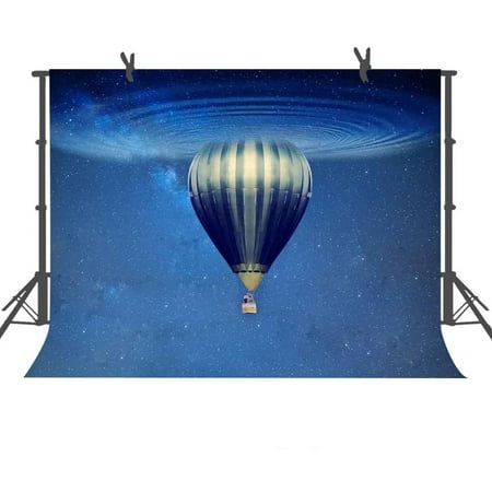 Image of MOHome 7x5ft Cartoon Starry Hot Air Balloon Backdrop Studio Photography Props