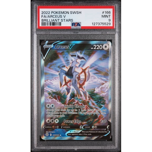 2022 Pokemon Sword and Shield Brilliant Stars Ultra Rare Arceus V #166 /172 PSA 9