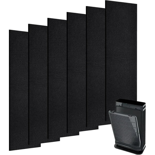 6 Pcs HRF-B2C Filter, HEPA Replacement Filter Gas & Odour Reducing Pre-Filter Filter Replacement Carbon Booster for Air Purifier Filter HRF-H1 HRF-H2, Air Purifier Pre Filter, HRF-B1/Filter (B)