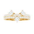 thumbnail image 5 of Rosec Jewels Certified Moissanite Anniversary Band Ring - Designer Ring for Women - D-VS1 Quality, 14K Yellow Gold, US 12.50, 5 of 9