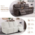 thumbnail image 7 of Timeles Recliner Covers, Stretch Reclining Chair Covers, Recliner Sofa Slipcovers Stripe Jacquard Recliner Couch Covers Furniture Protector Covers for Pet Kid (3 Seater, Cream), 7 of 7