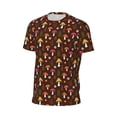 thumbnail image 6 of Wukai Woodland Mushroom with Flowers and Berries Print Men's Short-Sleeved Mesh T-Shirt,Quick-Dry Short Sleeve Workout T-Shirt-X-Small, 6 of 8