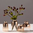 thumbnail image 3 of Jarrón de cristal nórdico, jarrón de oro galvanizado, jarrones de flores de cristal para decoración del hogar, botella de flores secas, Bar, restaurante, decoración Ormromra 2028228-1, 3 of 5