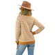 thumbnail image 4 of TRKIYQC Suéter Femenino, Color Contraste Cuello Redondo Manga Larga Patchwork Prendas De Punto Traje De Otoño TRKIYQC moda, 4 of 6