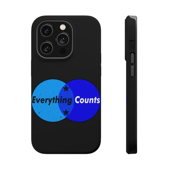 DistinctInk Tough Case for Apple iPhone 15 PRO (6.1" Screen), Compatible with MagSafe Charging - Everything Counts