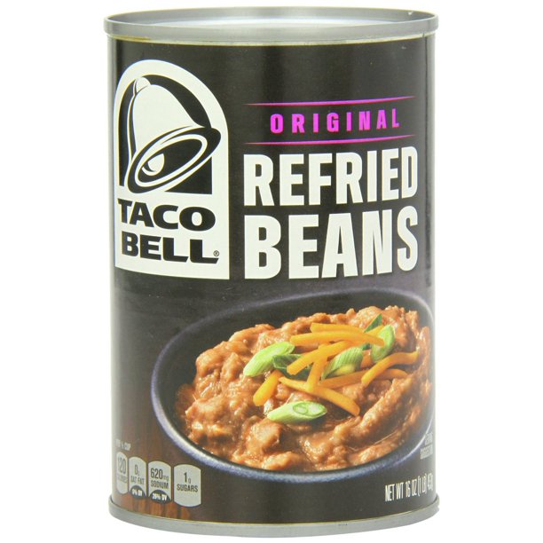 12 PACKS Taco Bell Refried Beans Can, Original, 16 Ounce Walmart