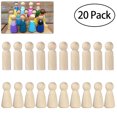 thumbnail image 1 of 20 piezas de muñeca con clavija de madera, sin terminar, de madera, para mujer, hombre, cuerpo liso en blanco, muñecas de ángel para manualidades de bricolaje, fiesta de boda oso de fresa Electrónica, 1 of 4