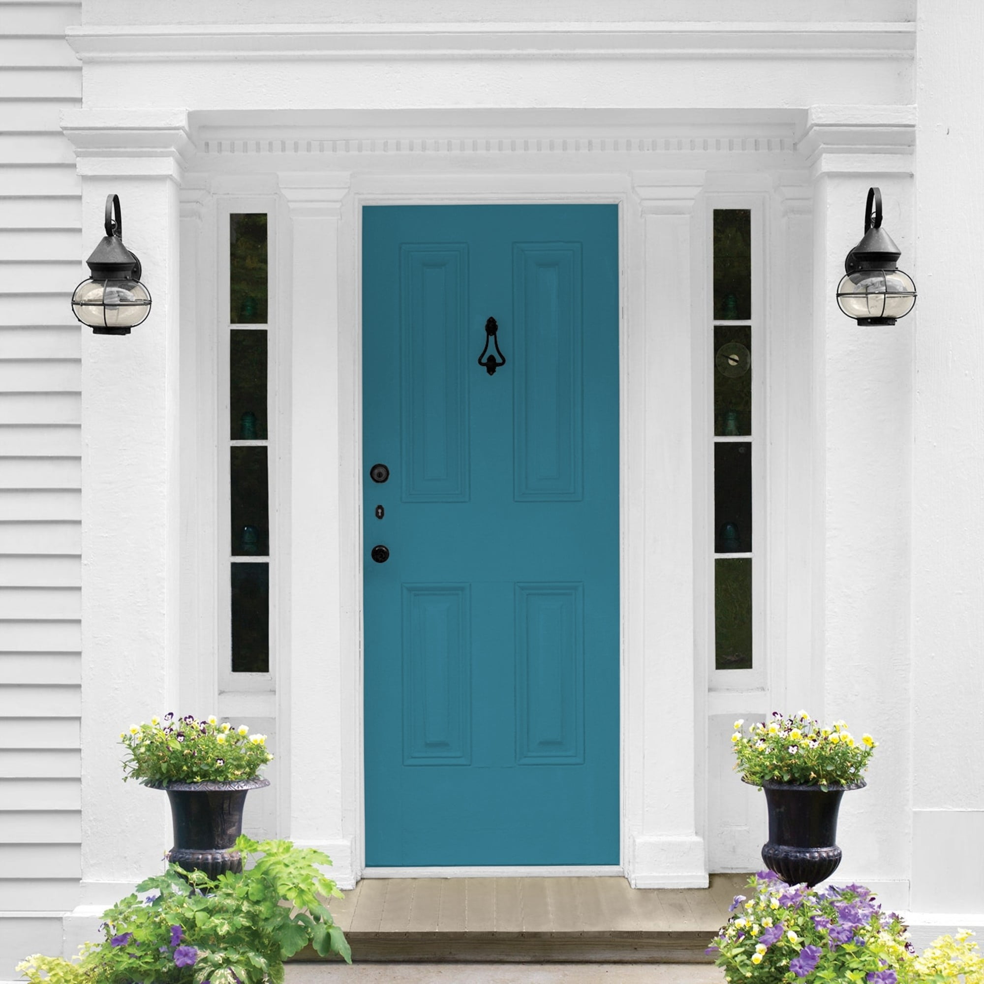 Glidden HEP Adventure / Blue Semi-Gloss Exterior Paint with Primer, 1 Gallon