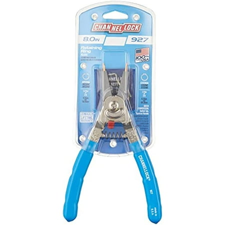 

Fertile 927 8-Inch Snap Ring Plier | Precision Circlip Retaining Ring Pliers | Includes 5 Pairs of Interchangeable Tips | Made in the USA