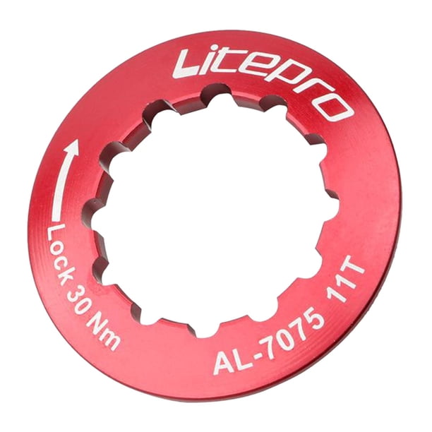 Cubierta de casete de aleación de aluminio para bicicleta 11T, perno de sujeción de para bicicleta, tornillo, cubierta de tapa de bloqueo rojo Macarena Anillo de bloqueo de la cubierta del casete de bicicleta
