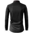 thumbnail image 3 of Under $10 Men's Dress Shirt Regular Fit Casual Long Sleeve Wrinkle Free Stretch Shirts with Pocket, 3 of 3