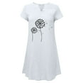 thumbnail image 3 of Robe Chemise pour Femmes Vintage Col en V Imprimé Bambou Chanvre Manches Courtes Robes d'Été Décontractées Robe Mini Ample, 3 of 4