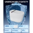 thumbnail image 3 of WinZo Smart Toilet,Modern Smart Toilet with Bidet Built In with Foot Sensor,Tankless Toilets Auto Open/Close Lid with Dryer,ADA Comfort Height Heat Seat,Instant Warm Water,Power Outage and Flush Whit, 3 of 9