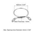 thumbnail image 2 of Unique Bargains Fuel Line Hose Clips, 20 Pack 22mm 304 Stainless Steel Single Wire Tubing Spring Clamps (Silver), 2 of 5