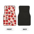 thumbnail image 2 of Honeii Red Strawberry Print Car Foot Mat Four-Piece Set - Front & Rear Universal Car Floor Mats for SUVs, Trucks, Sedans, 2 of 7