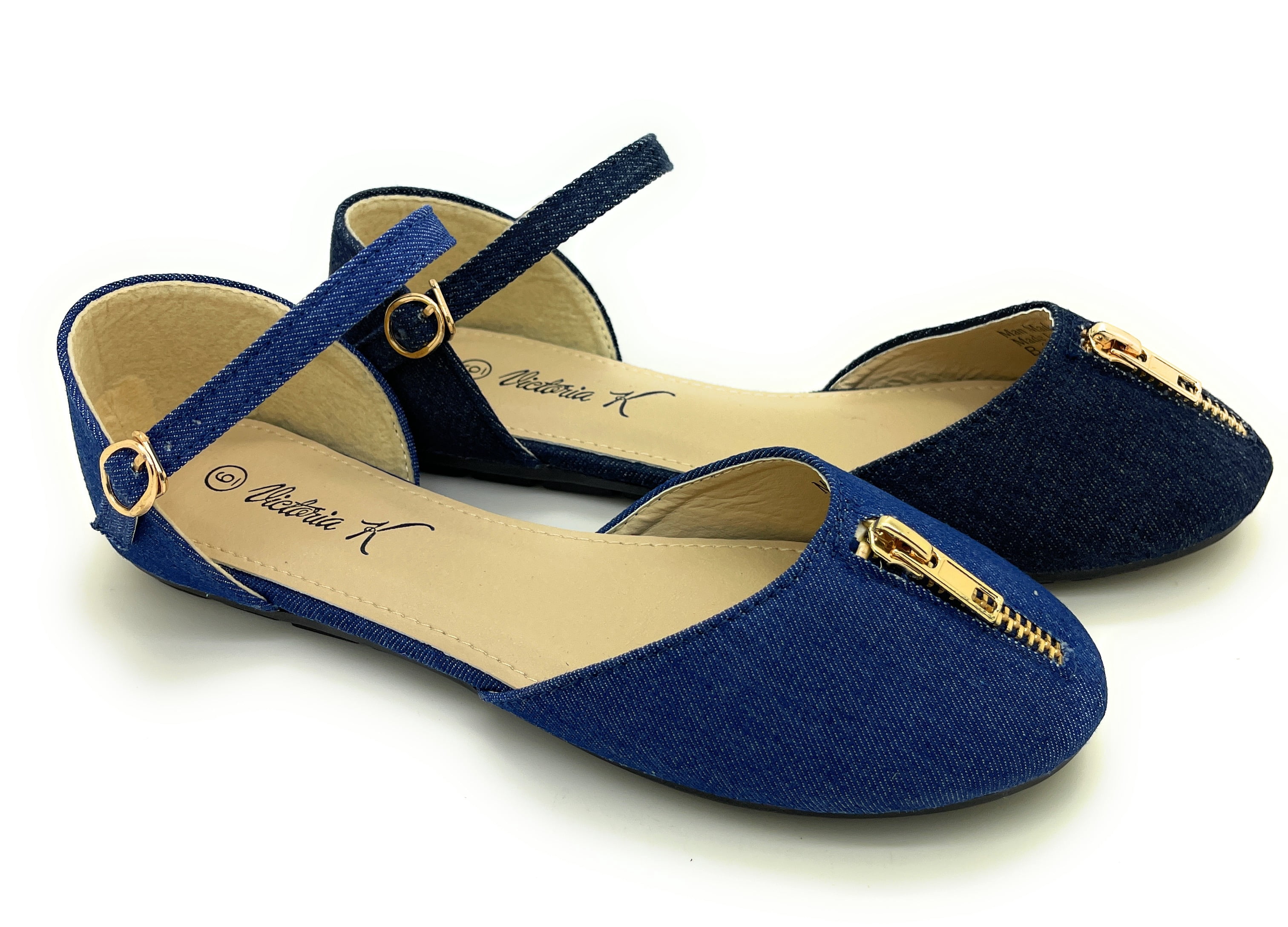 Open Toe Marie Jane in Denim