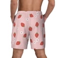 thumbnail image 2 of Lsque Mens Swim Trunks Hand Drawn Strawberry Pattern - Bathing Suit Compression Liner - Beach Swim Shorts Swimwear - (S-3XL) - Stretch Quick Dry -X-Large, 2 of 9