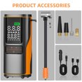 thumbnail image 4 of Portable 150PSI Dual-Cylinder Tire Inflator with 6000mAh Power Bank, LED Flashlight, Dual LCD Screens & Auto-Shutoff - 5 Smart Modes for Cars, Motorcycles, Bicycles & Sports Equipment - MU-008, 4 of 7
