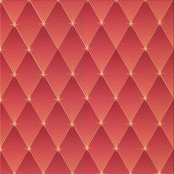 Ahgly Company Machine Washable Indoor Square Transitional Red Area Rugs, 5' Square
