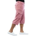 thumbnail image 3 of X RAY JEANS Mens Belted 18" Inseam Below Knee Long Cargo Shorts, Pastel Pink, 28, 3 of 5