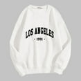 thumbnail image 3 of Fall Sweatshirts for Women 2025 Los Angeles Sweatshirt Casual Long Sleeve Crewneck Graphic Sweatshirt Pullover Tops, 3 of 4
