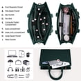 thumbnail image 4 of RAINSMORE Laptop Bag for Women 15.6 Inch PU Tote Bag Business Office Work Bag Waterproof Briefcase Computer Tote Lightweight Handbag Shoulder,Dark Green, 4 of 9