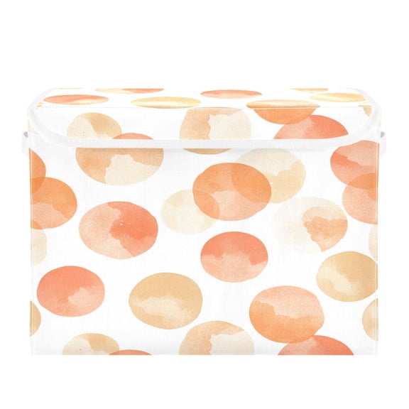 Storage Box With Lid 16.5x12.6x11.8In Foldable Stacked Household Storage Box Super Beautiful Dots