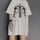 thumbnail image 3 of Dark Skull Bones Heart and Lung Print Fun Skull T-Shirt Unisex Streetwear Short Sleeve T-Shirtpangjing, 3 of 4