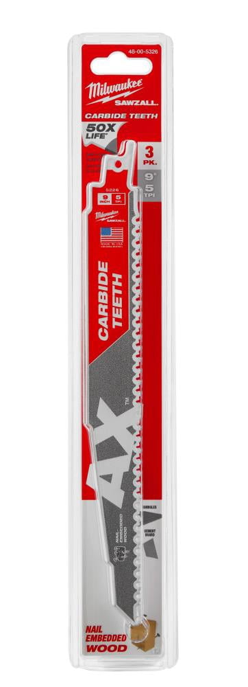 TPI The Ax Carbide Teeth SAWZALL Blades 