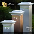 thumbnail image 2 of Classy Caps 4x4 Aluminum Post Cap - Fits 4"x4", 3.5"x3.5", and 3.25"x3.25" Posts - White, 2 of 4