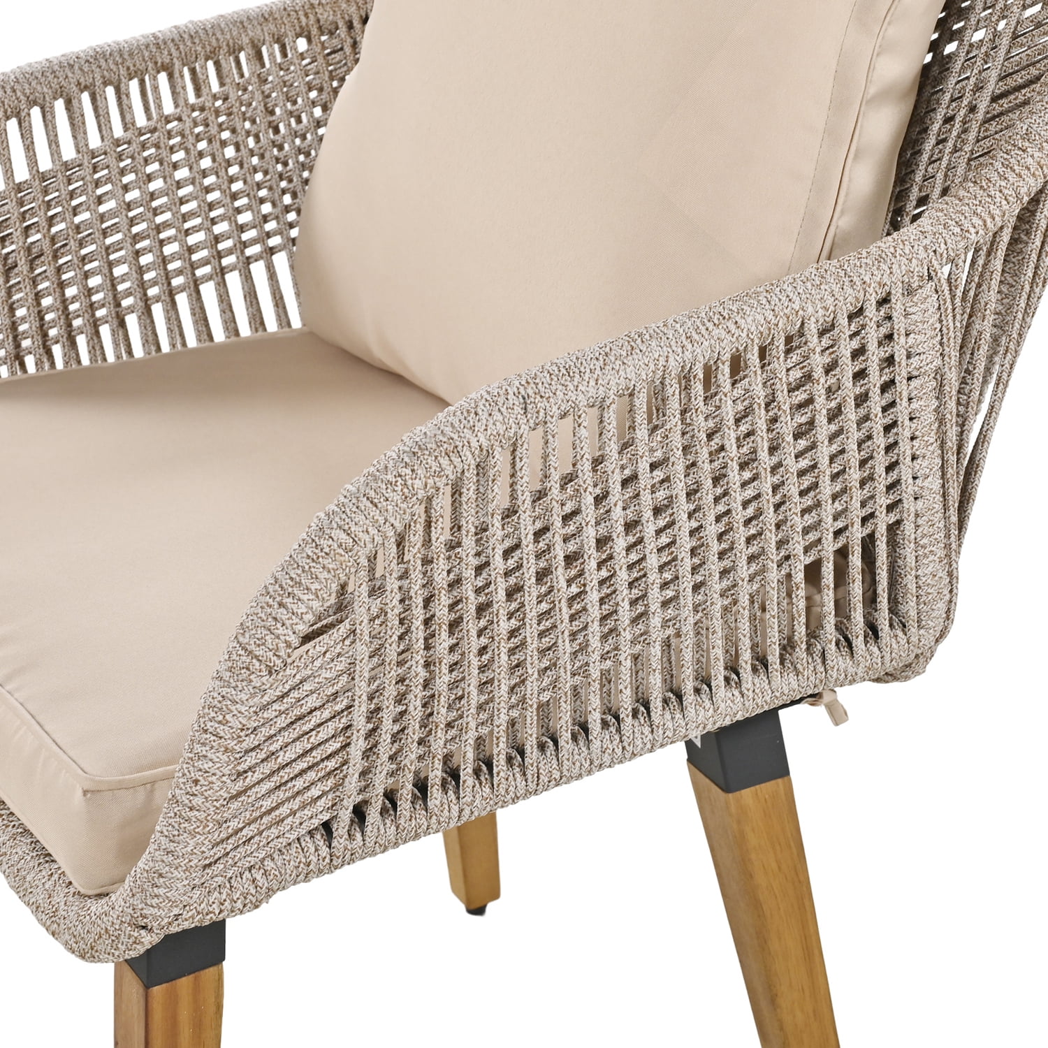 Aimee Lii All Weathe Brown 5 Piece Outdoor Patio Wicker Furniture Set, Rattan Chair and Footstool Conversation Set with Coffee Table, Brown Aimee Lii All Weathe Brown 5 Piece Outdoor Patio Wicker Furniture Set, Rattan Chair and Footstool Conversation Set with Coffee Table, Brown