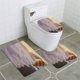 thumbnail image 1 of ABPHQTO Hongtudi Red Soil Yunan Juego de alfombras de baño de 3 piezas Alfombra de baño Alfombra de contorno y tapa de inodoro, 1 of 2