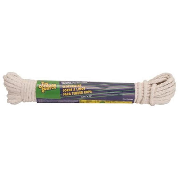 The Cordage Source 13 S-Wa Clothesline 3/16 In. X 50 Ft. Braided Cotton