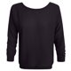 thumbnail image 3 of MHFRRA Camiseta Informal de Manga Larga de Punto Acanalado, Holgada, Cómoda y Suave, Básica para Otoño e Invierno. Negro, 3 of 3