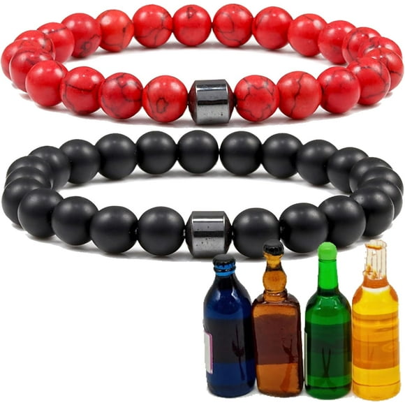 Glame Anti Alcohol Bracelet, Glame International Anti Alcohol Bracelet, GM Magnetic Bead to Reduce the Urge to Drink,Relieve Anxiety and Stress